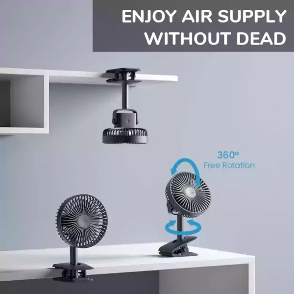 JISULIFE Clip Fan Life7 8000mAh