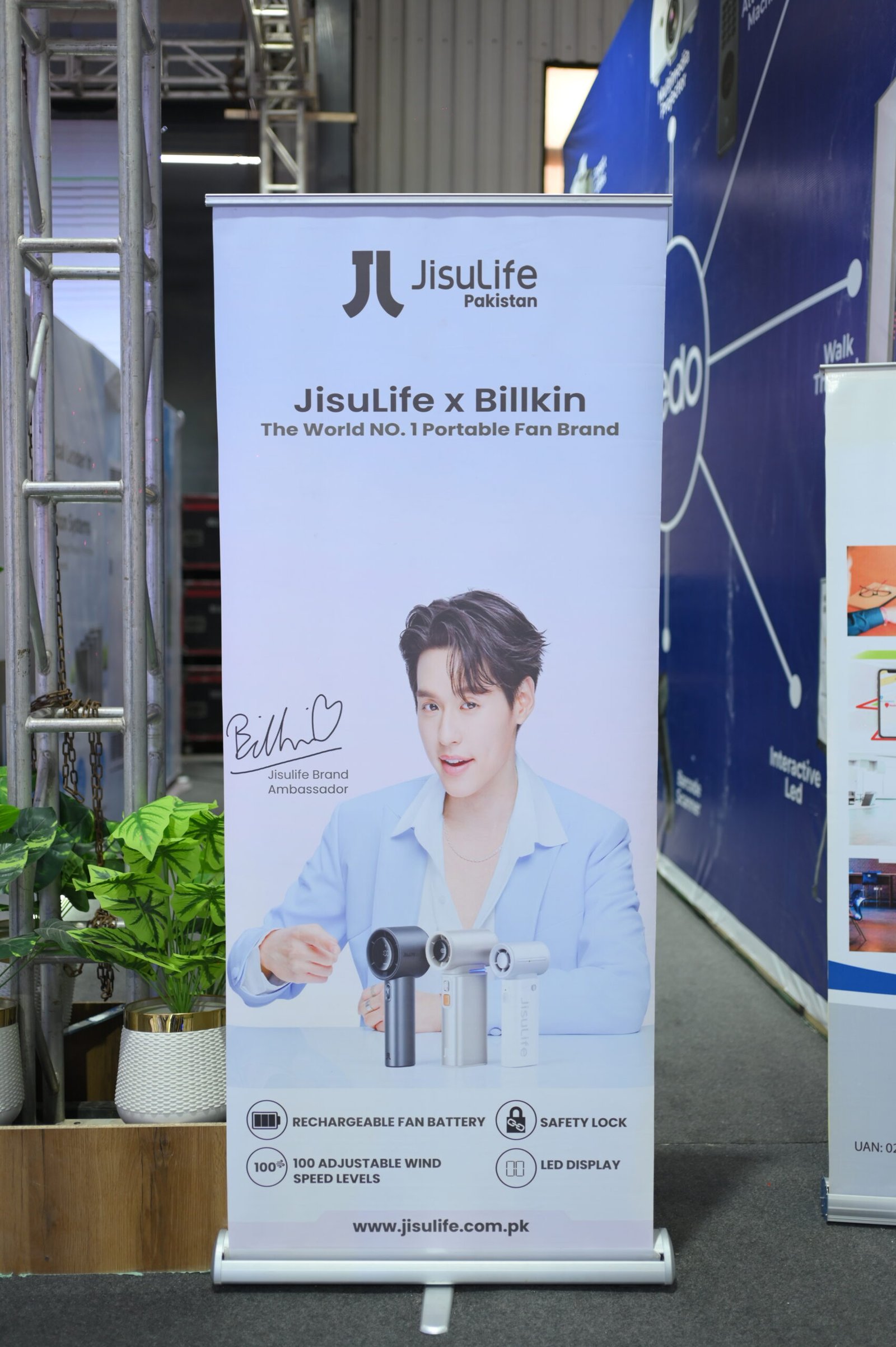 JISULIFE at ITCN Asia 2026, Expo Centre Karachi — JISULIFE × Billkin brand display