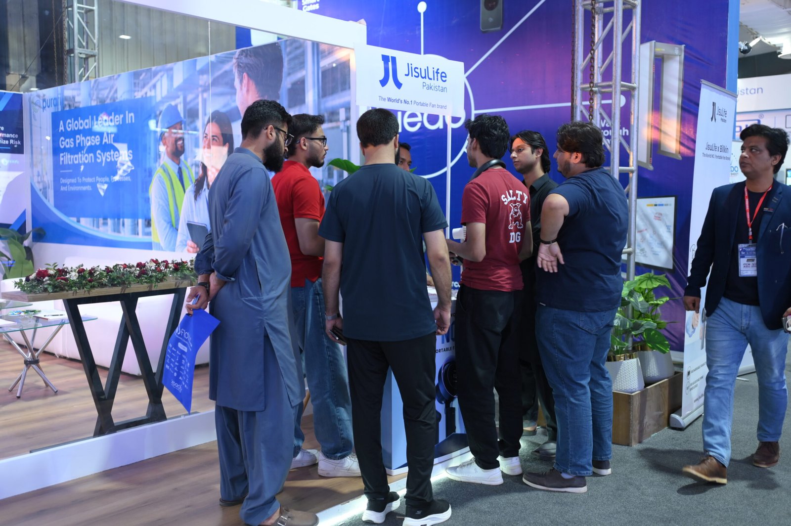 JISULIFE at ITCN Asia 2026, Expo Centre Karachi — Visitors discovering JISULIFE